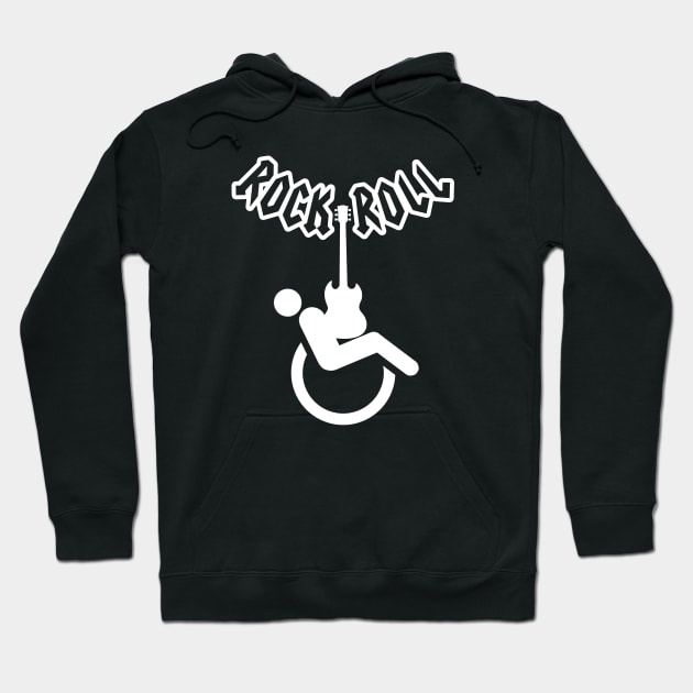 Wheelchair humor rock and roll logo Hoodie by TMBTM